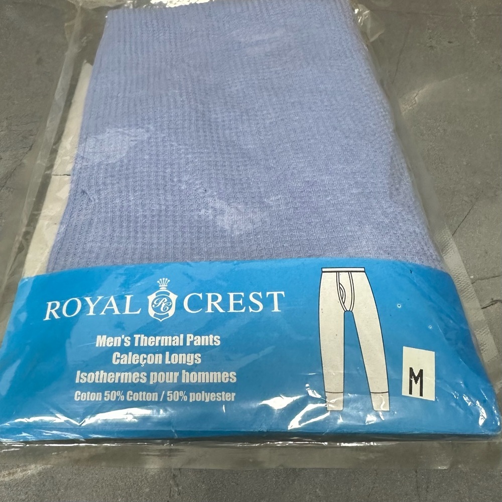 Royal Crest Light Blue Thermal Long Underwear M